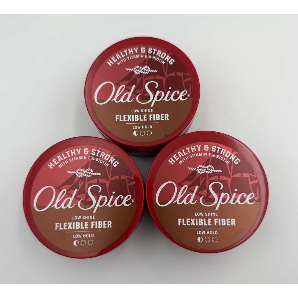 (3) Old Spice Flexible Fiber Hair Styling Wax Low Hold Low Shine